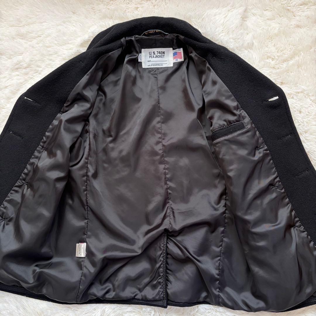 【極美品】Schott 753US Pコート タイト ピーコート　アメリカ製　M