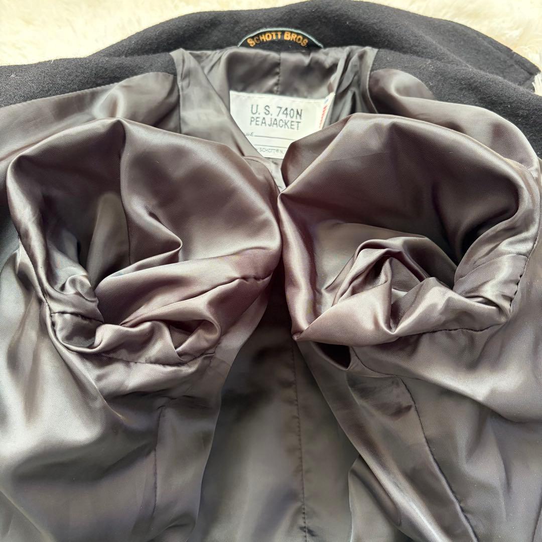 【極美品】Schott 753US Pコート タイト ピーコート　アメリカ製　M
