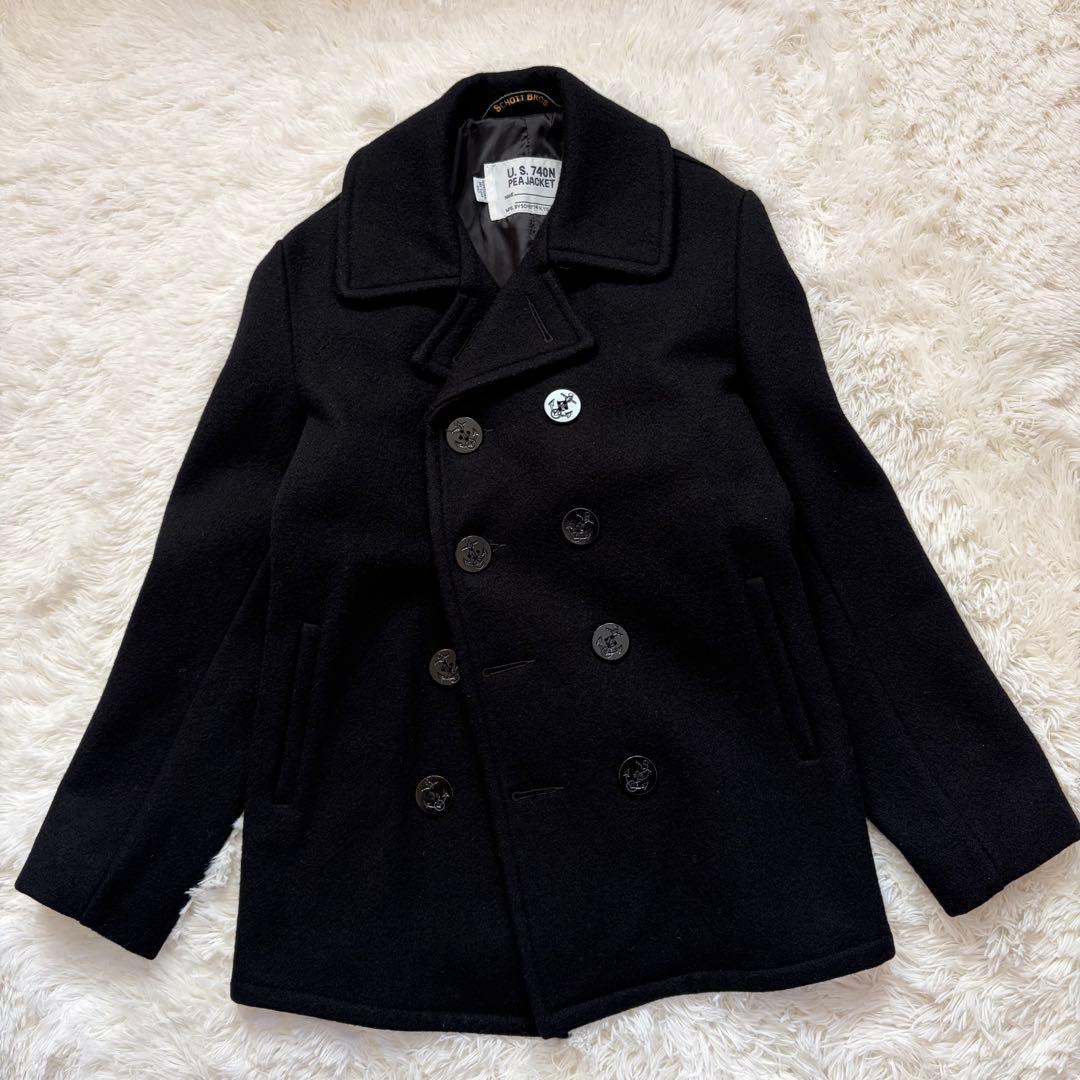 【極美品】Schott 753US Pコート タイト ピーコート　アメリカ製　M