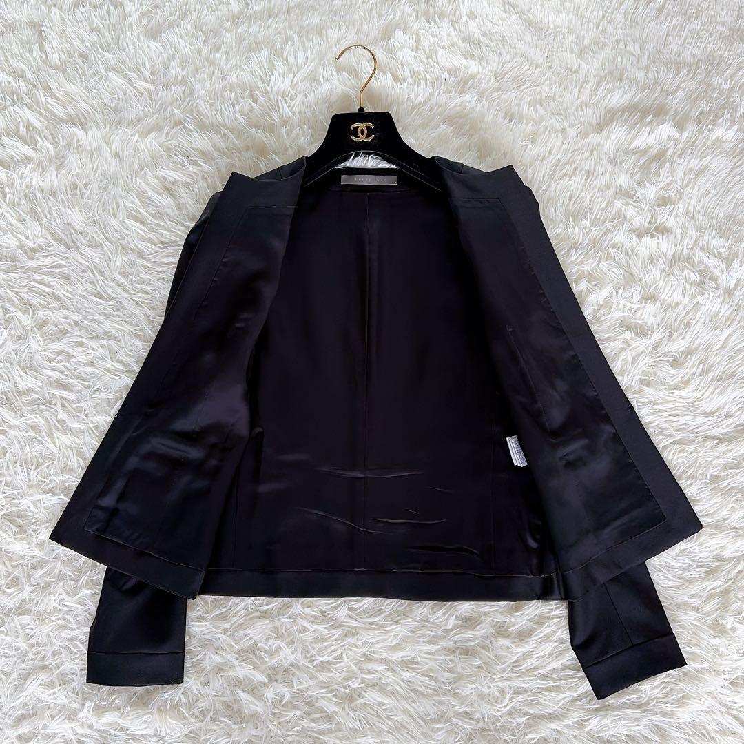 美品【セオリーリュクス】ノーカラージャケット スカート スーツセットアップ 38