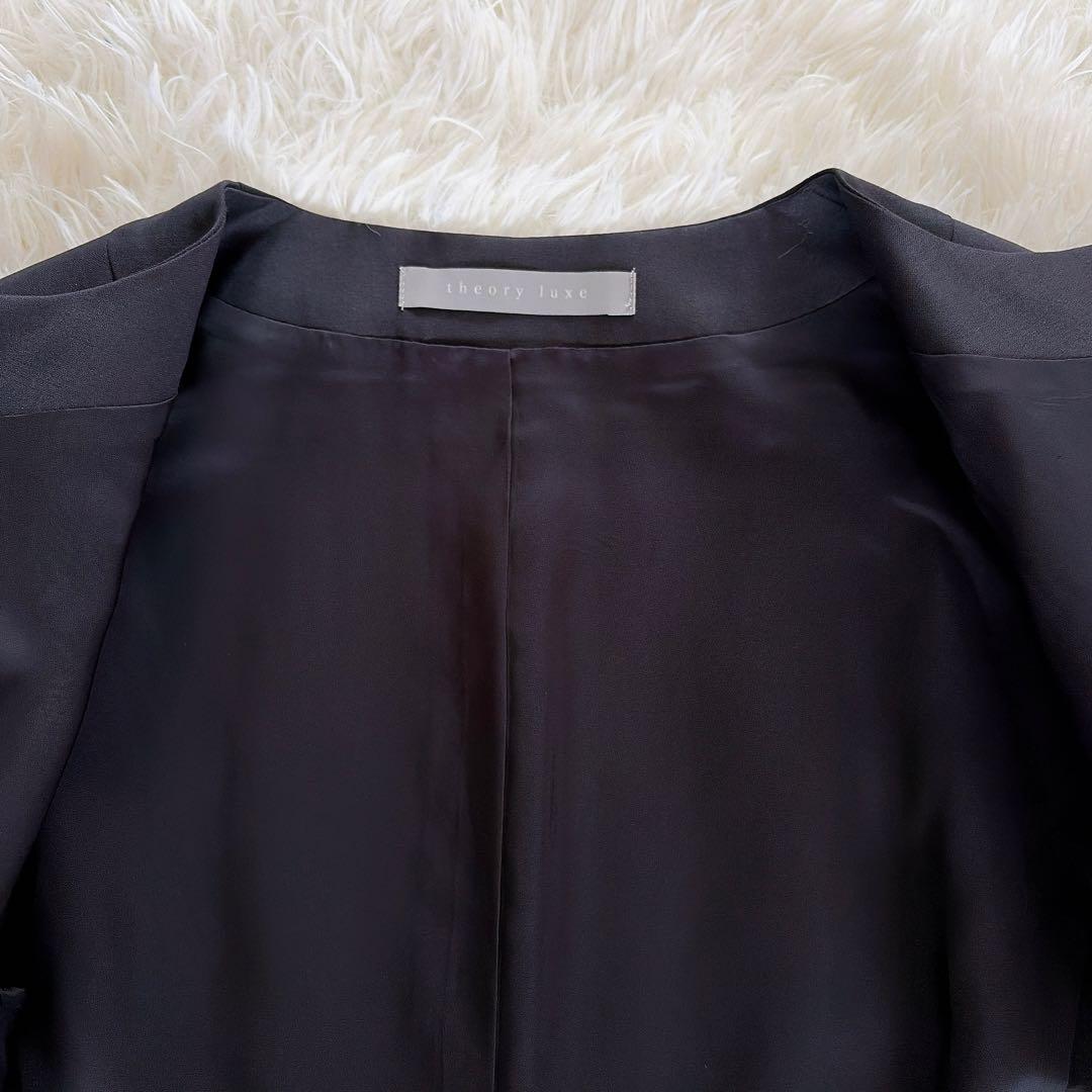 美品【セオリーリュクス】ノーカラージャケット スカート スーツセットアップ 38