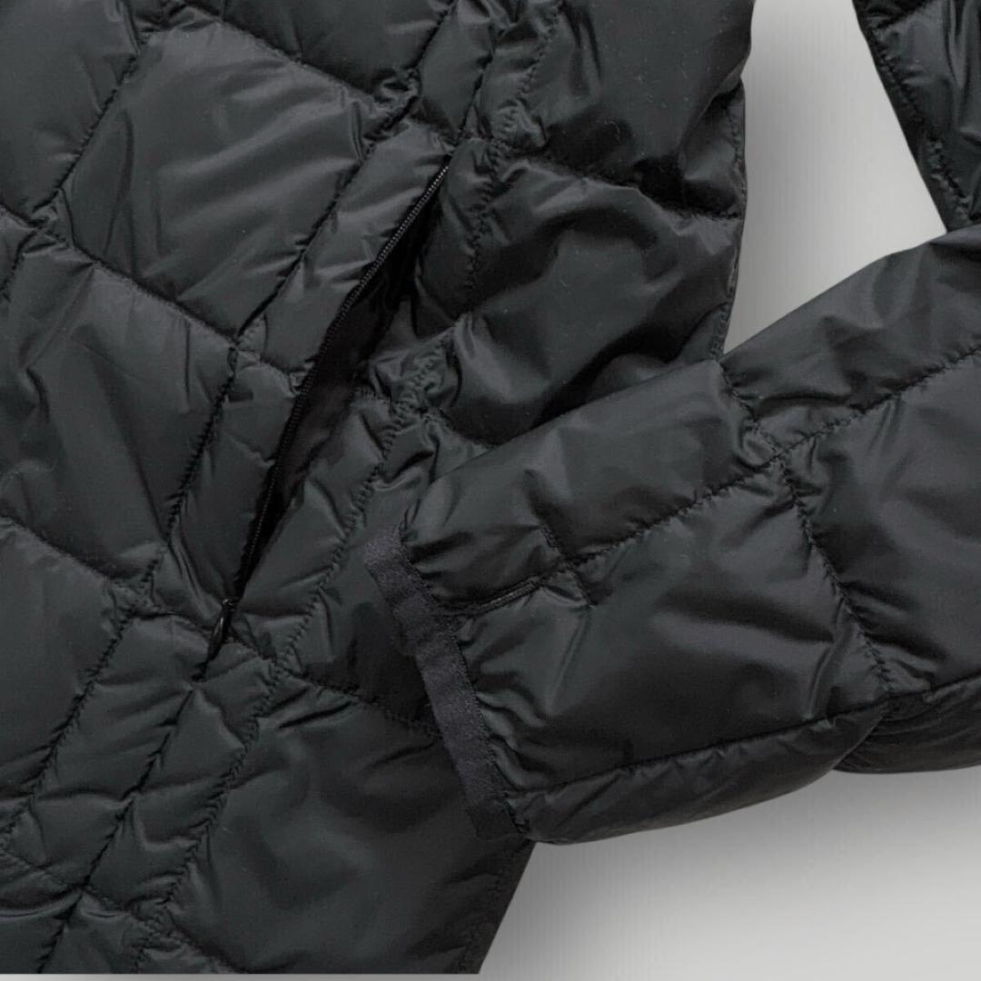 ［超美品］タイオン バルカラーロングコート インナーダウン付き2way ブラック