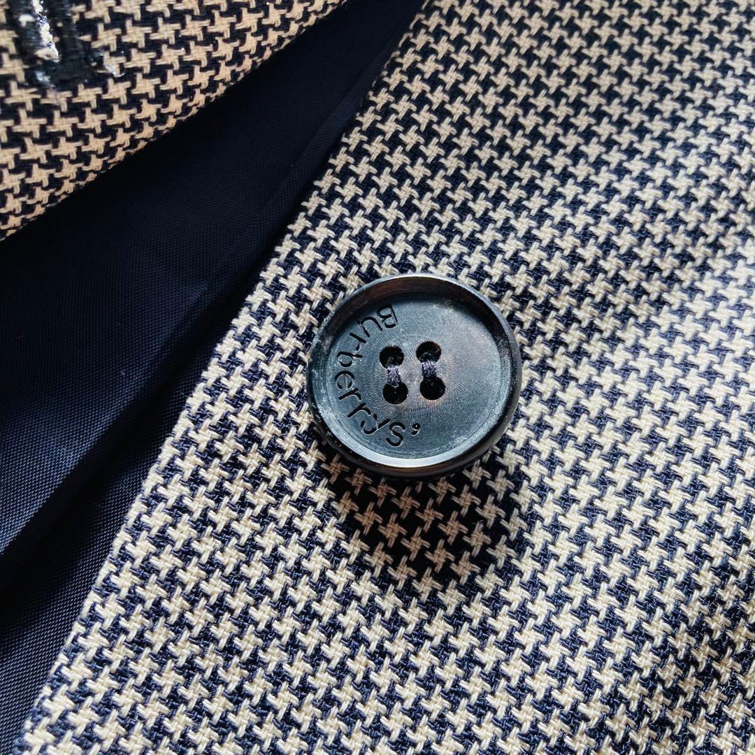 Burberrys テーラードジャケット　千鳥　イタリア製生地　ウール100%