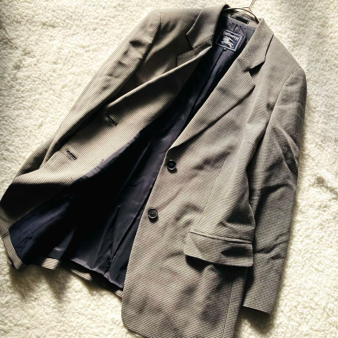 Burberrys テーラードジャケット　千鳥　イタリア製生地　ウール100%
