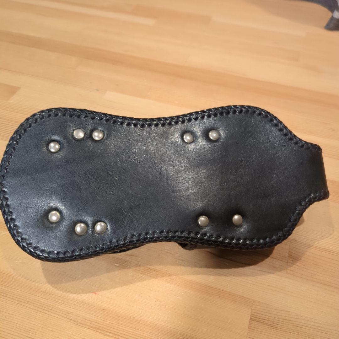 ブラックレザー クロコダイル型ホルスターウォレット