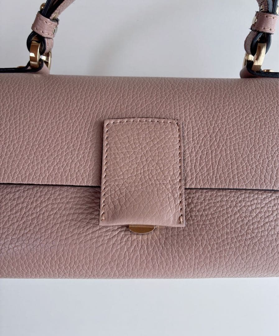 人気完売品 LORISTELLA ハンドバッグ イタリア製　ピンクベージュ