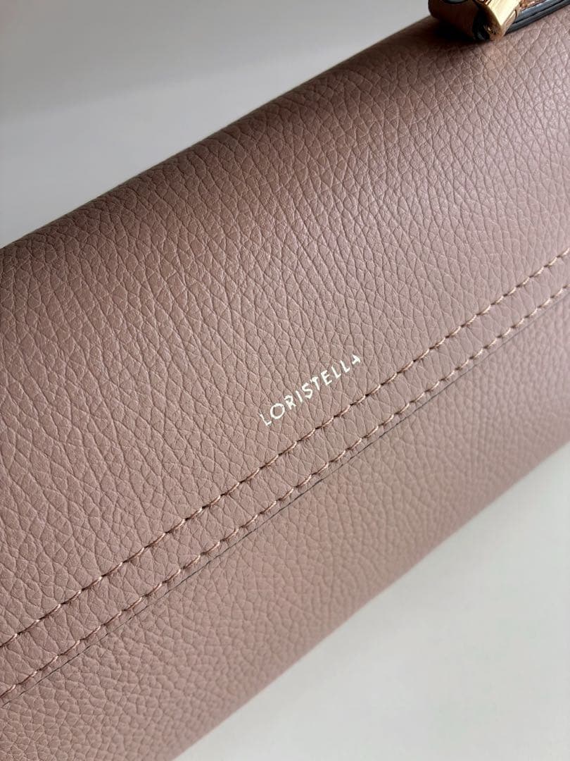 人気完売品 LORISTELLA ハンドバッグ イタリア製　ピンクベージュ