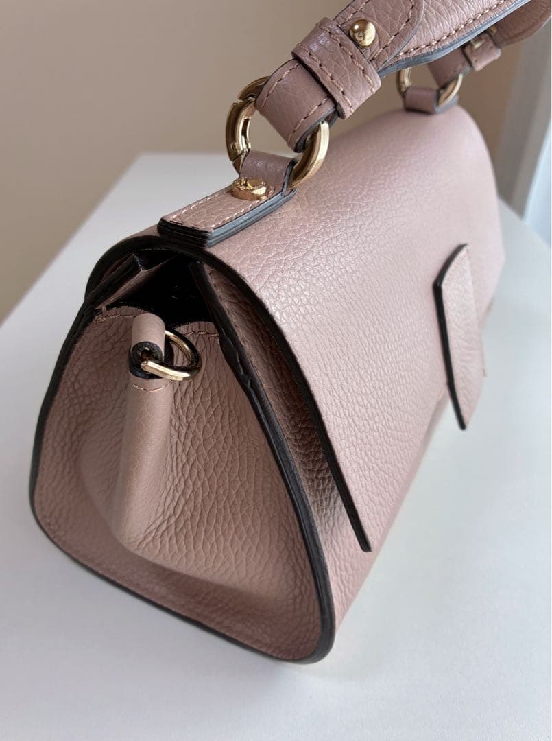 人気完売品 LORISTELLA ハンドバッグ イタリア製　ピンクベージュ