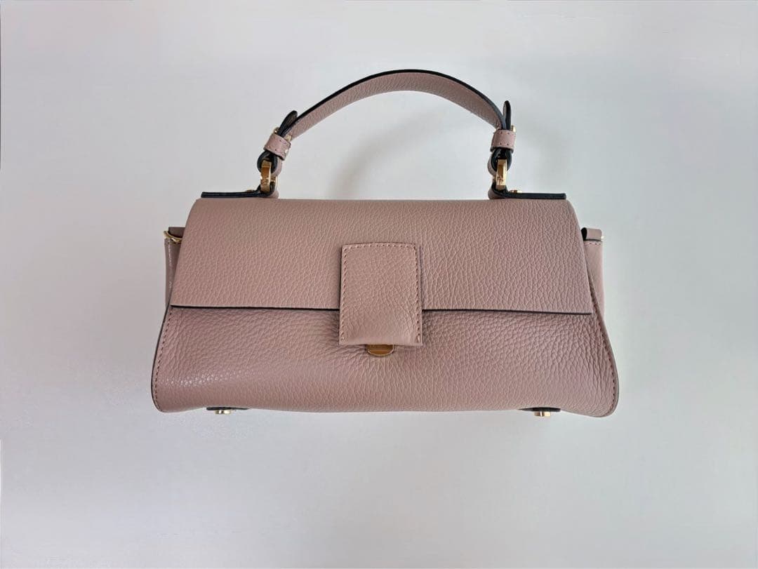 人気完売品 LORISTELLA ハンドバッグ イタリア製　ピンクベージュ