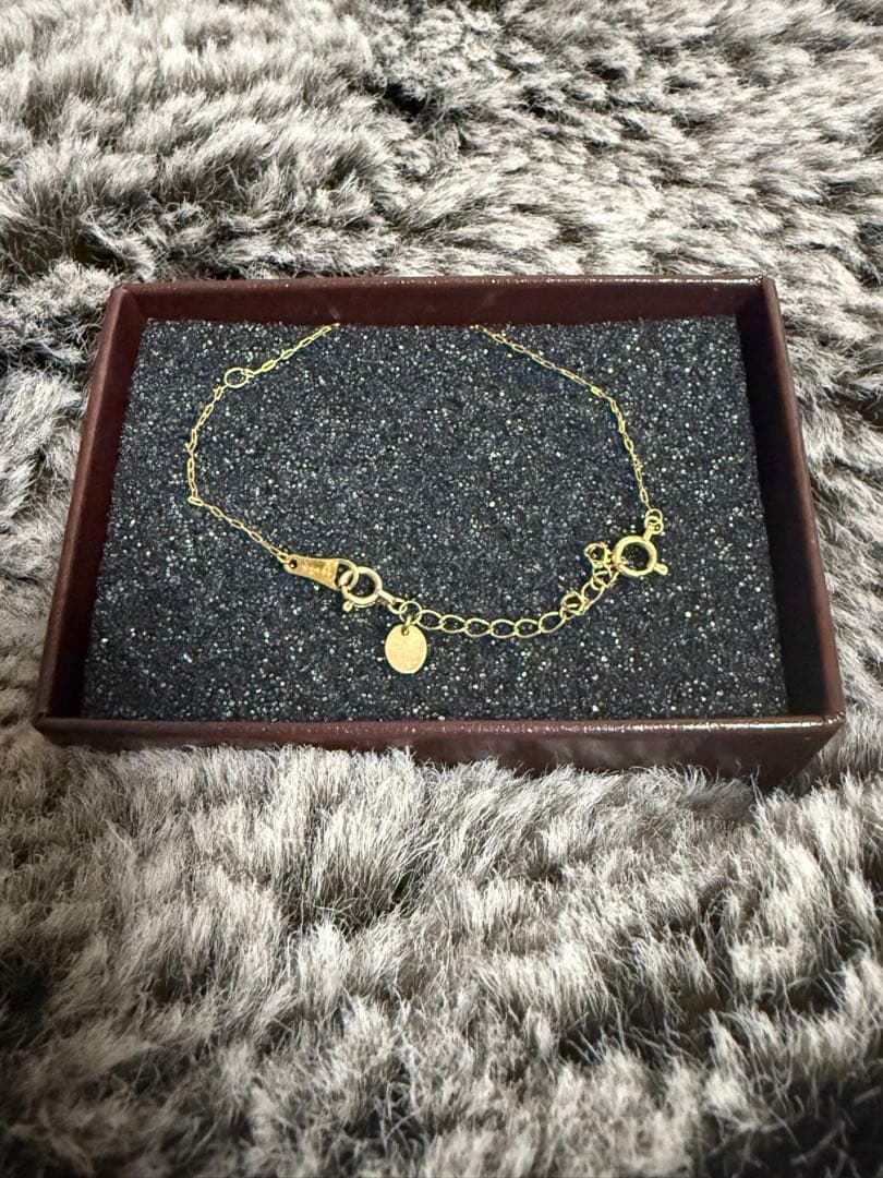 ageteネックレス　k18 ミル打ち　ダイヤモンド　0.1 カラット