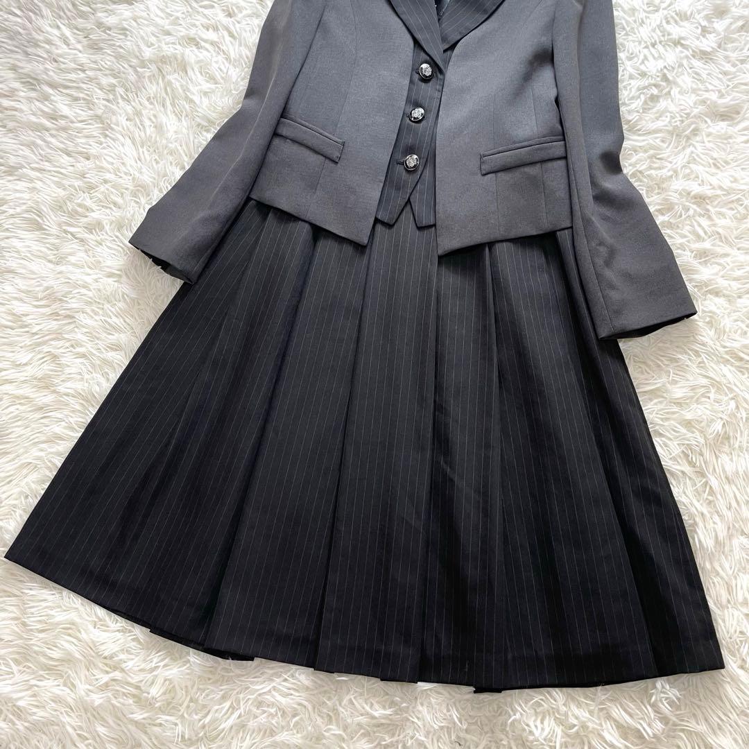 高級感✨ショパン フォーマルセット グレー ストライプ 160 ワンピース 5点