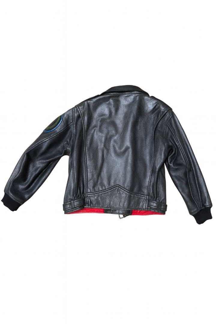 PINK HOUSE ピンクハウス　革ジャン　黒　裏地赤