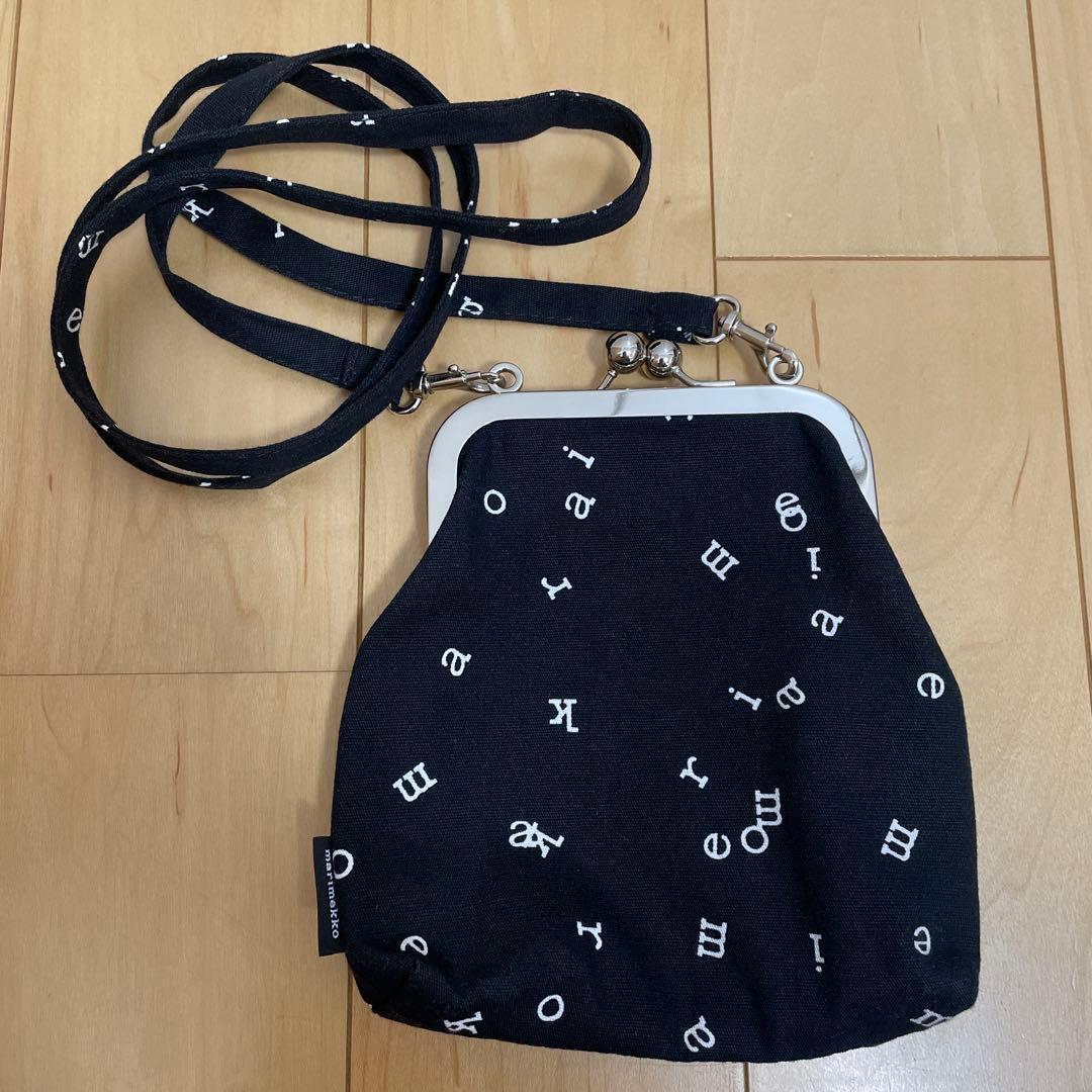 【美品】マリメッコ marimekko がま口 アルファベットポーチ ショルダー