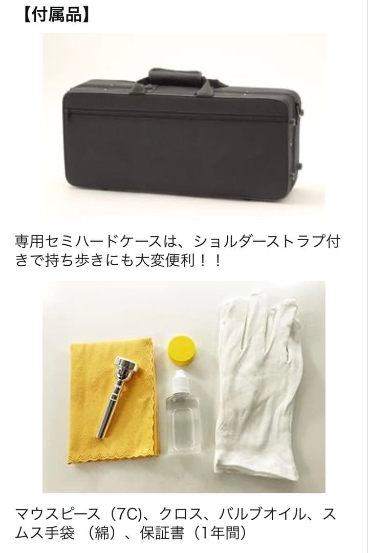トランペット本体 専用ケース DVD付き