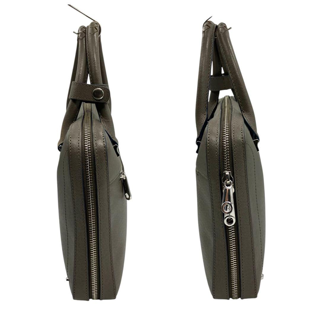 良品 1996 Kiefer neu ミニブリーフケース グレー レザー