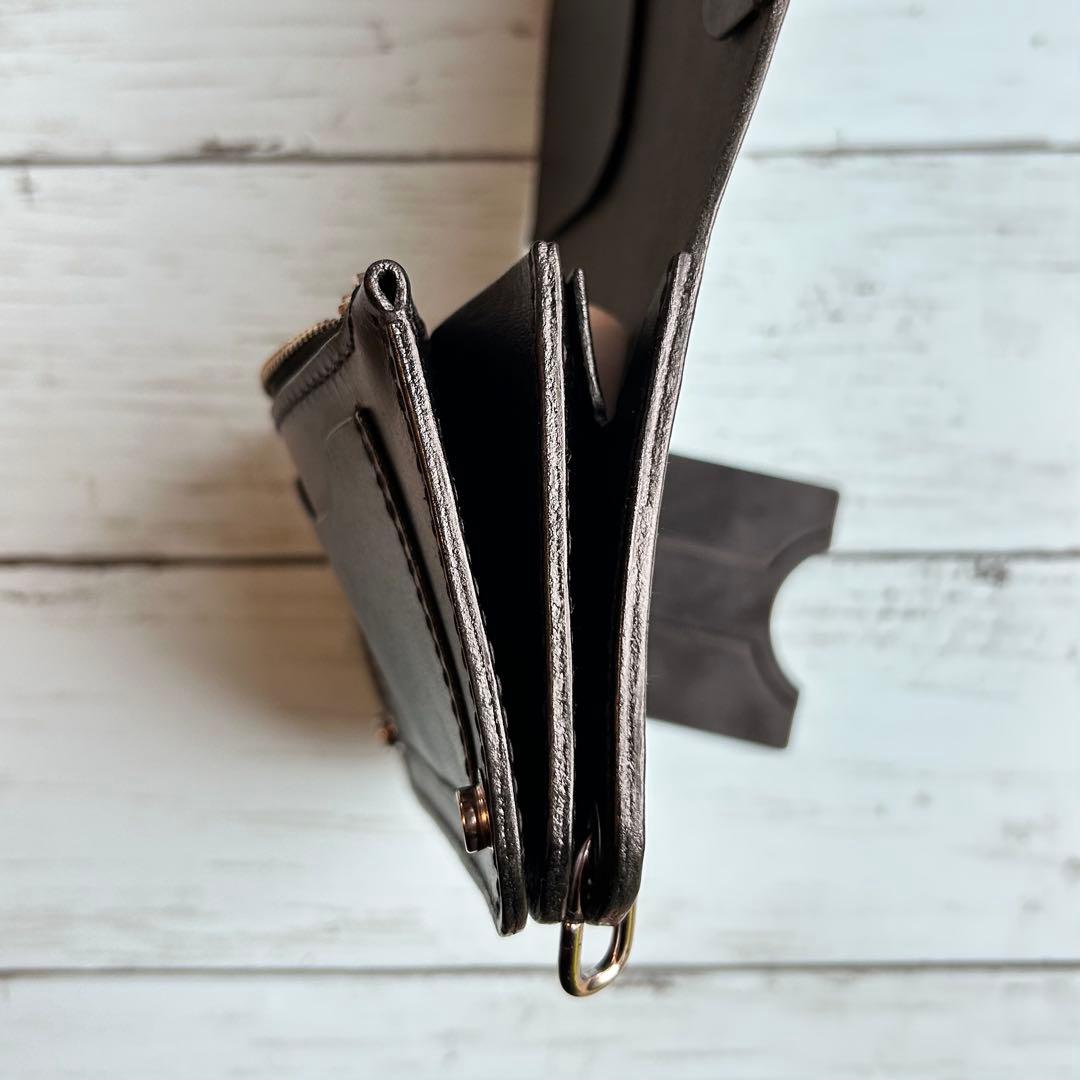 姫路オイルレザー　ミドルウォレット　ベルトループセット　トラッカーウォレット　革