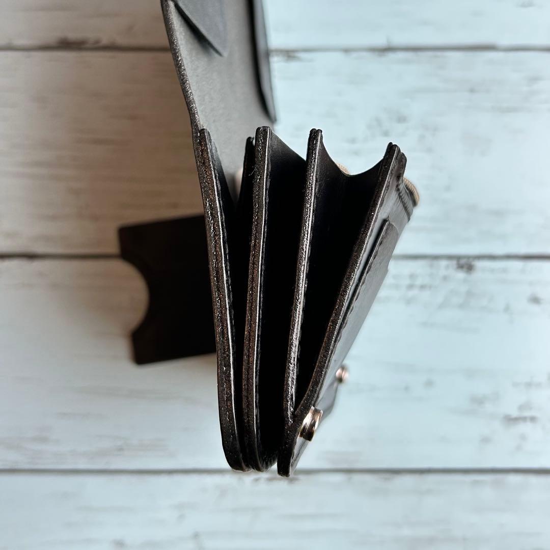 姫路オイルレザー　ミドルウォレット　ベルトループセット　トラッカーウォレット　革