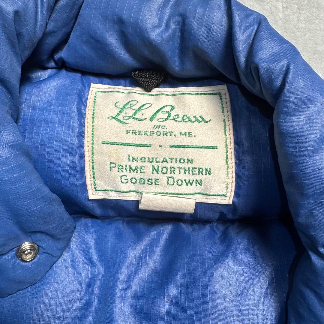 70s L.L.Bean 筆記体タグ ダウンベスト USA製 ブルー