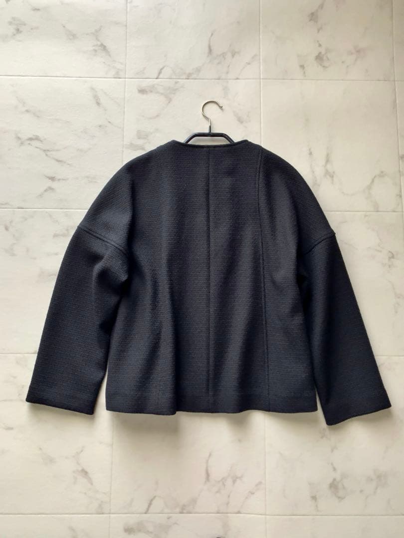 新品【アルアバイル】 ブッチャーツイードショートジャケット★黒ブラック★サイズ1