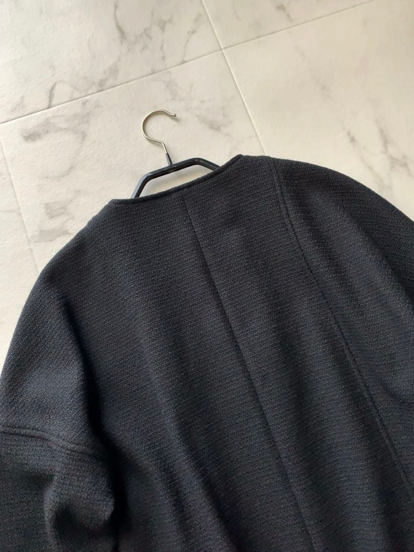 新品【アルアバイル】 ブッチャーツイードショートジャケット★黒ブラック★サイズ1