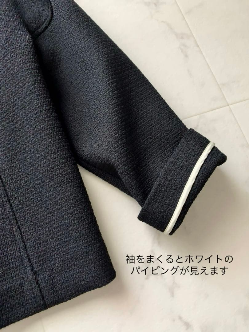 新品【アルアバイル】 ブッチャーツイードショートジャケット★黒ブラック★サイズ1