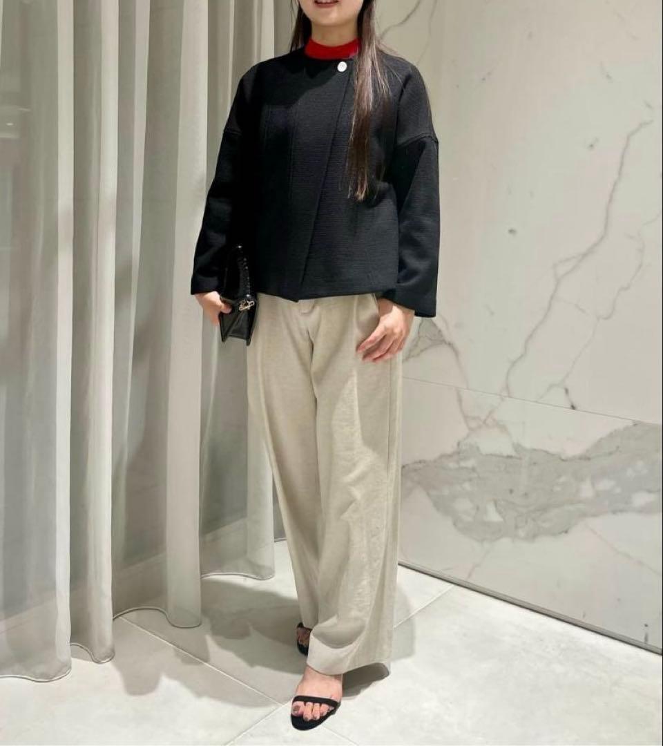 新品【アルアバイル】 ブッチャーツイードショートジャケット★黒ブラック★サイズ1