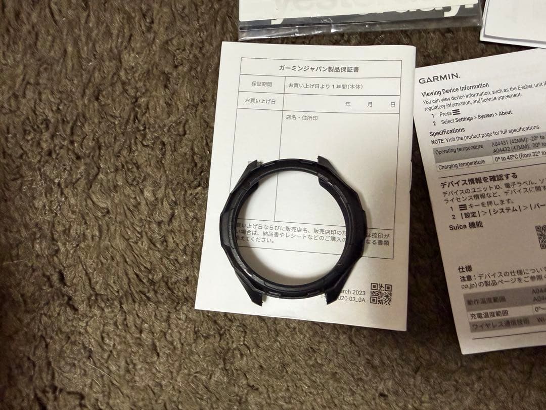 GARMIN Approach S70 47mm GPSスマートウォッチ