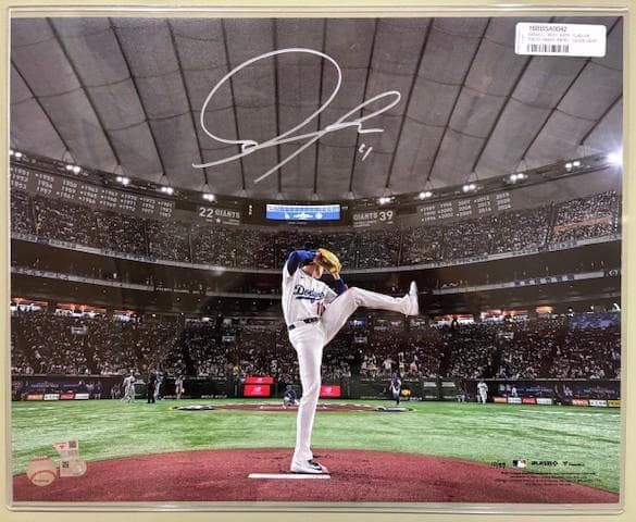 限定99枚・大判サイン・ 佐々木朗希・40×50センチ　FANATICS社MLB