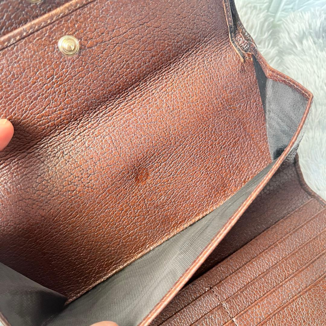 極美品✨GUCCI GGナイロン 三つ折り財布　ブラウン　メンズ　レディース