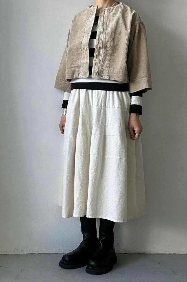 オールドマンズテーラー　コーデュロイワイドスリーブジャケット　ベージュ