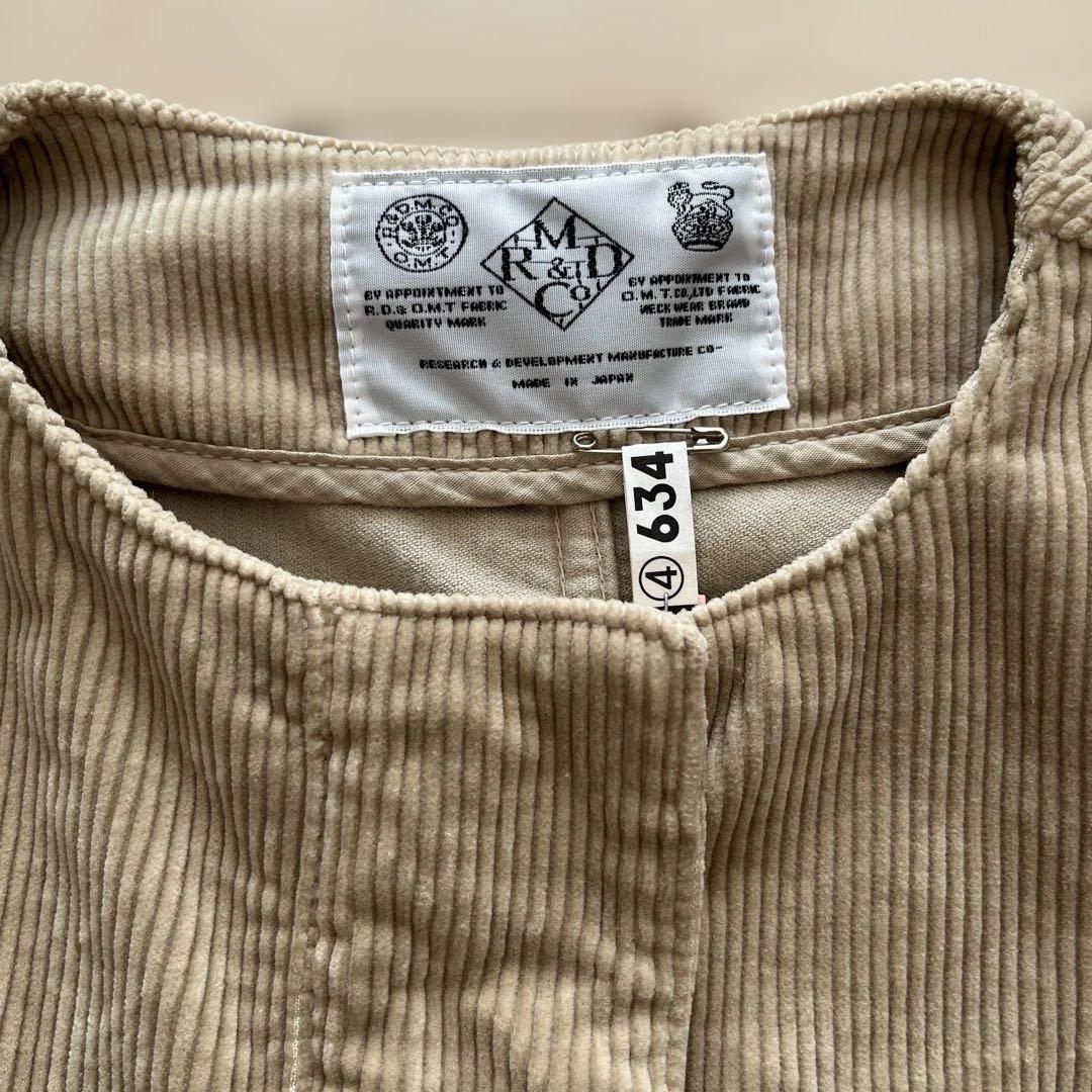 オールドマンズテーラー　コーデュロイワイドスリーブジャケット　ベージュ