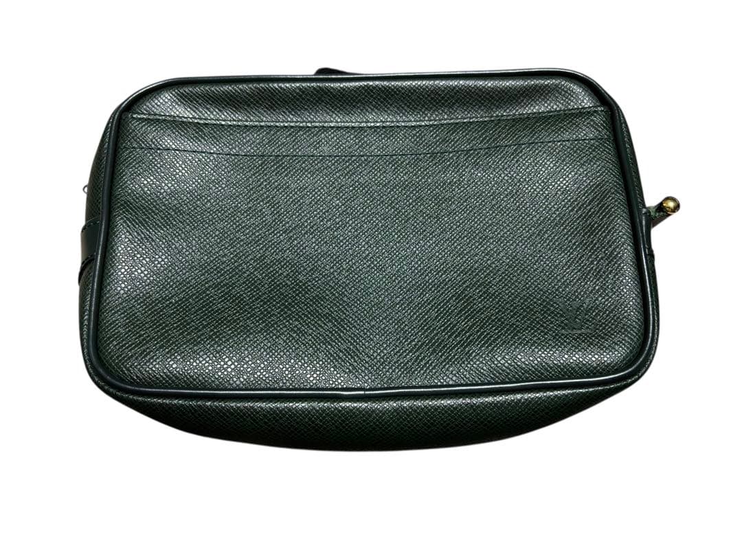 ルイヴィトン セカンドバッグ グリーン ゴールド金具