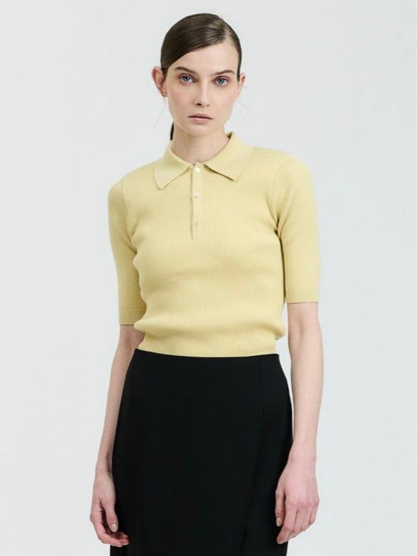 美品✨AURALEE GIZA RIB KNIT POLO