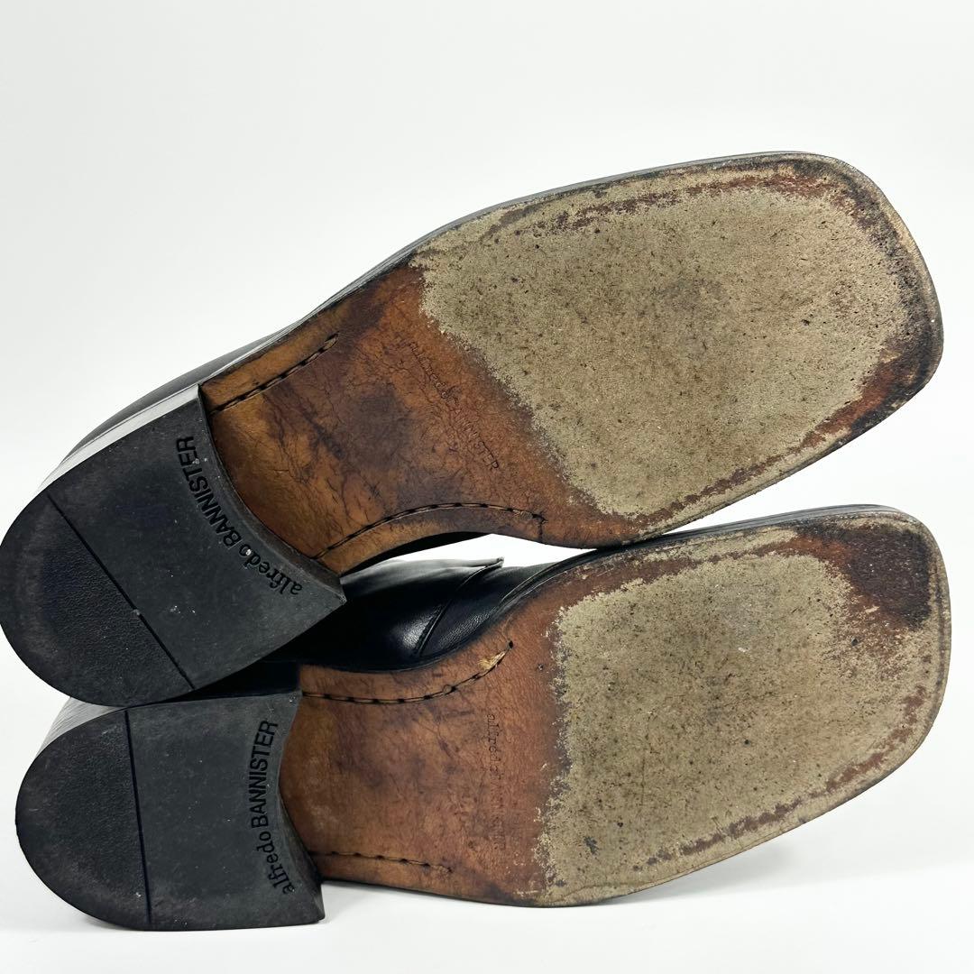 ALFREDO BANNISTER ヒールチャッカブーツ レザー 黒