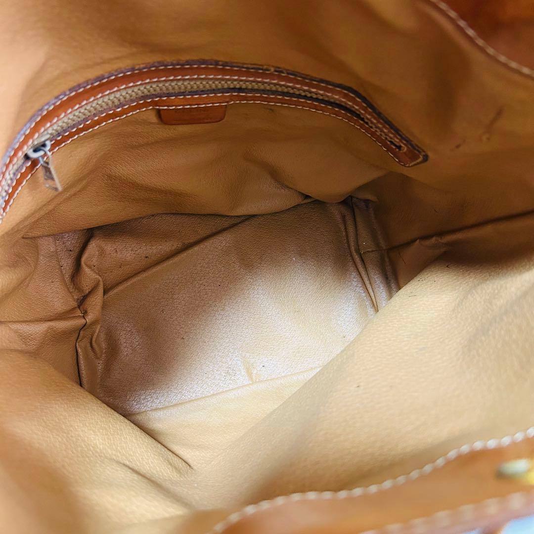 CELINE セリーヌ ショルダーバッグ 巾着バッグ マカダム柄 ブラウン