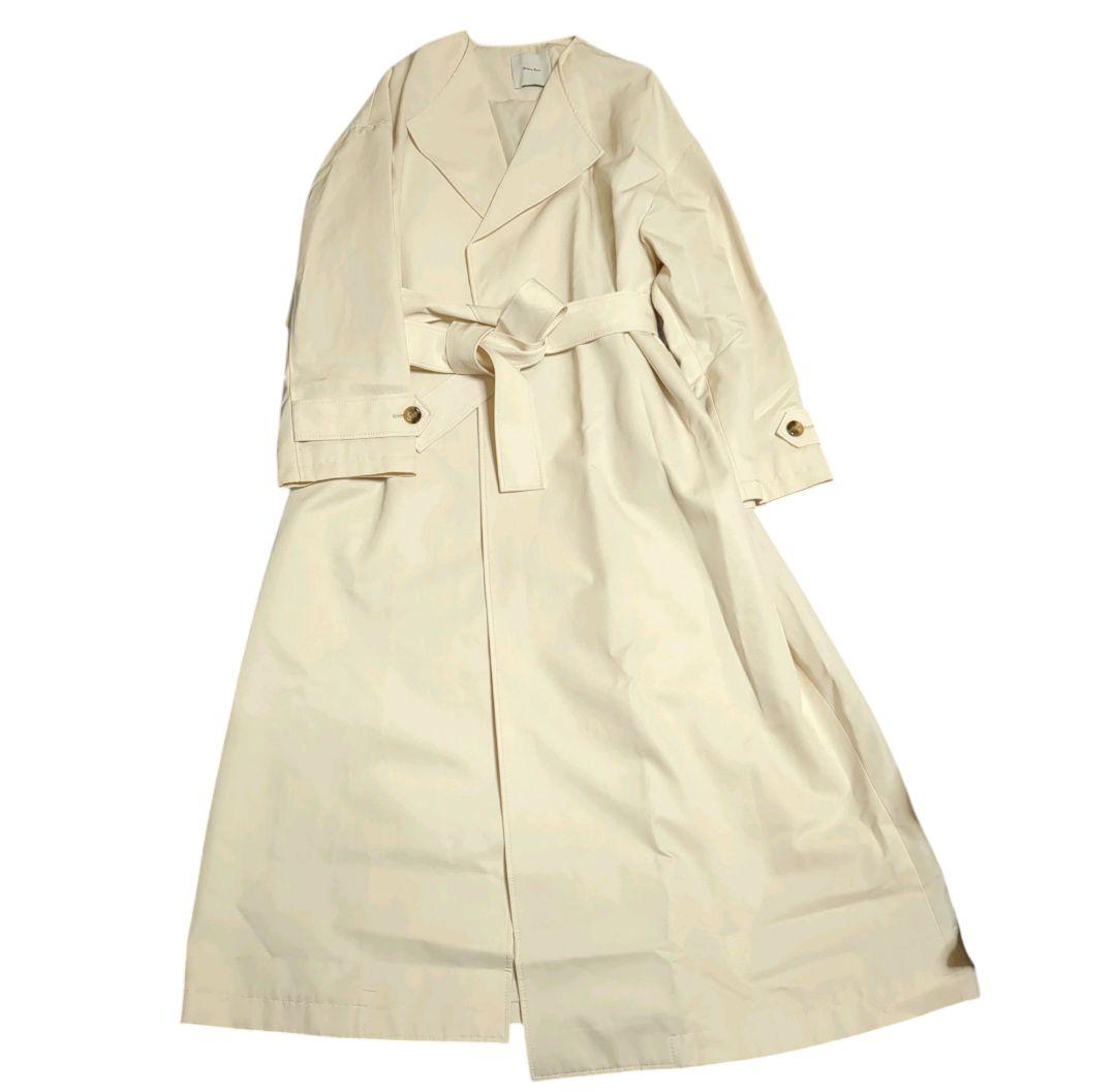 2024SS Spick and Span C/Cu ノーカラートレンチコート