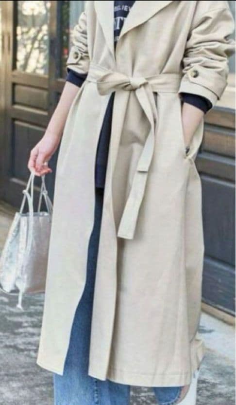 2024SS Spick and Span C/Cu ノーカラートレンチコート