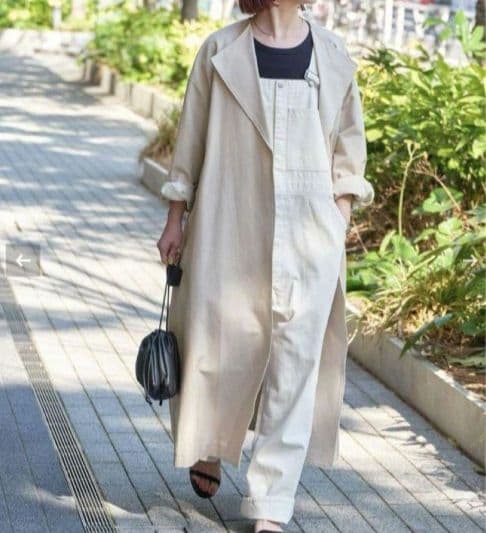 2024SS Spick and Span C/Cu ノーカラートレンチコート