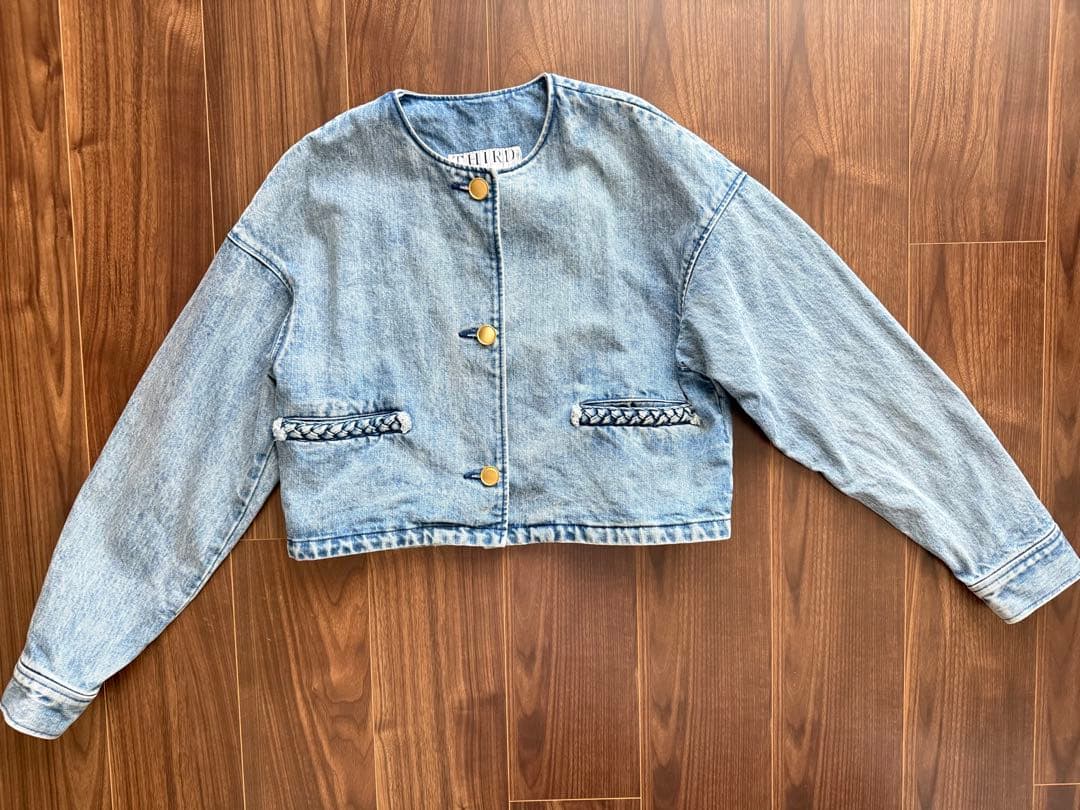 THIRD MAGAZINE ノーカラーデニムジャケット
