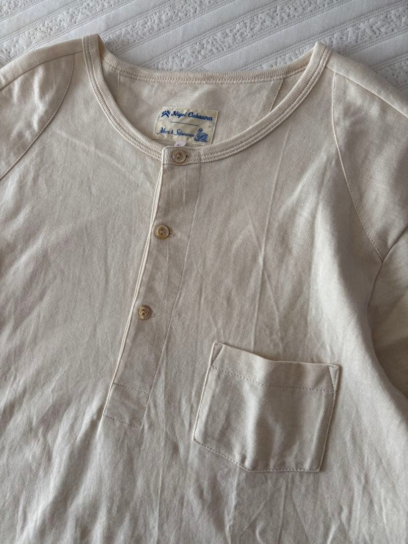 Nigel Cabourn Merz b.Schwanen ヘンリーネックシャツ