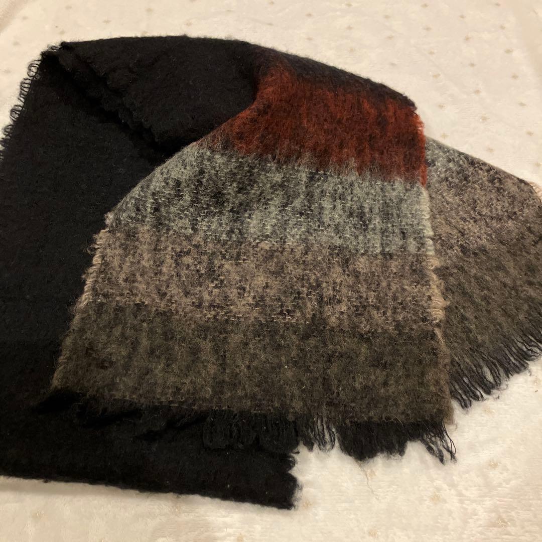 Vivienne Westwood マフラー 黒 オレンジ グレー　ユニセックス