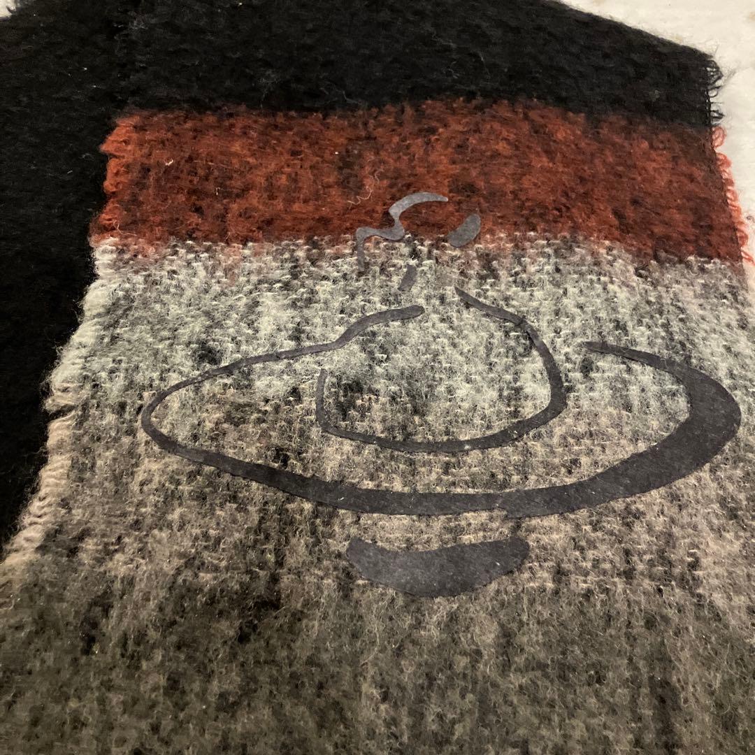 Vivienne Westwood マフラー 黒 オレンジ グレー　ユニセックス