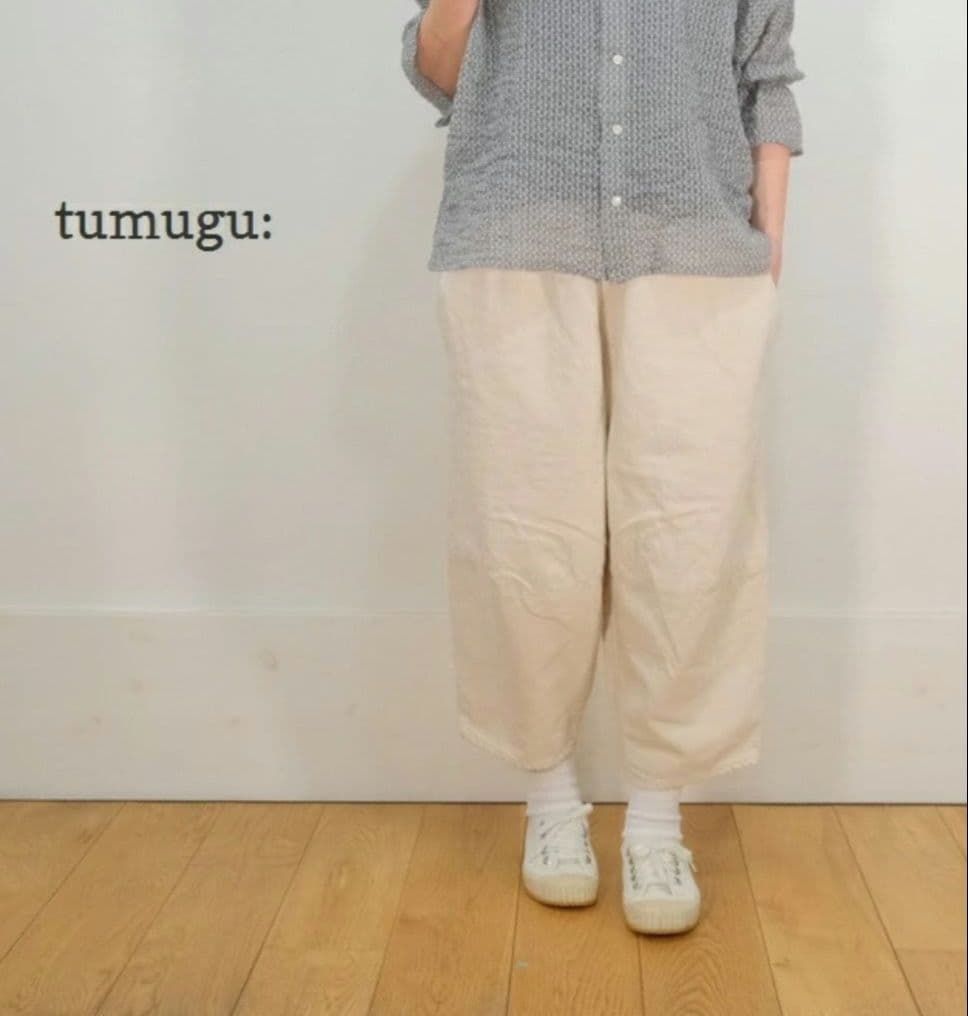 tumugu ツムグ 9.5ozコットンリネンデニム ティンカーパンツ