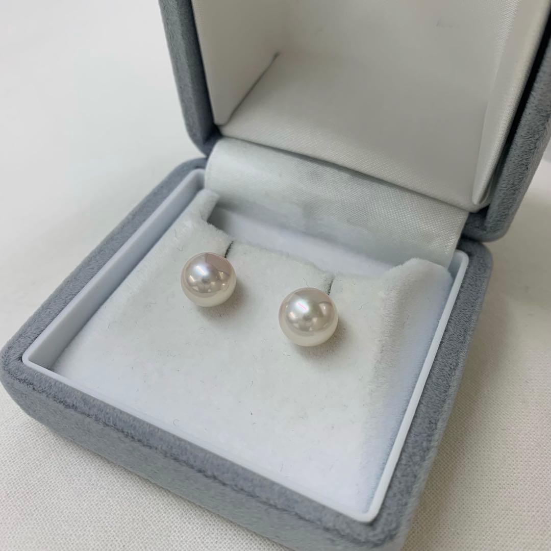 アコヤ最高峰　テリ最強　オーロラ天女　約8.5mm ピアス　冠婚葬祭 入学入園