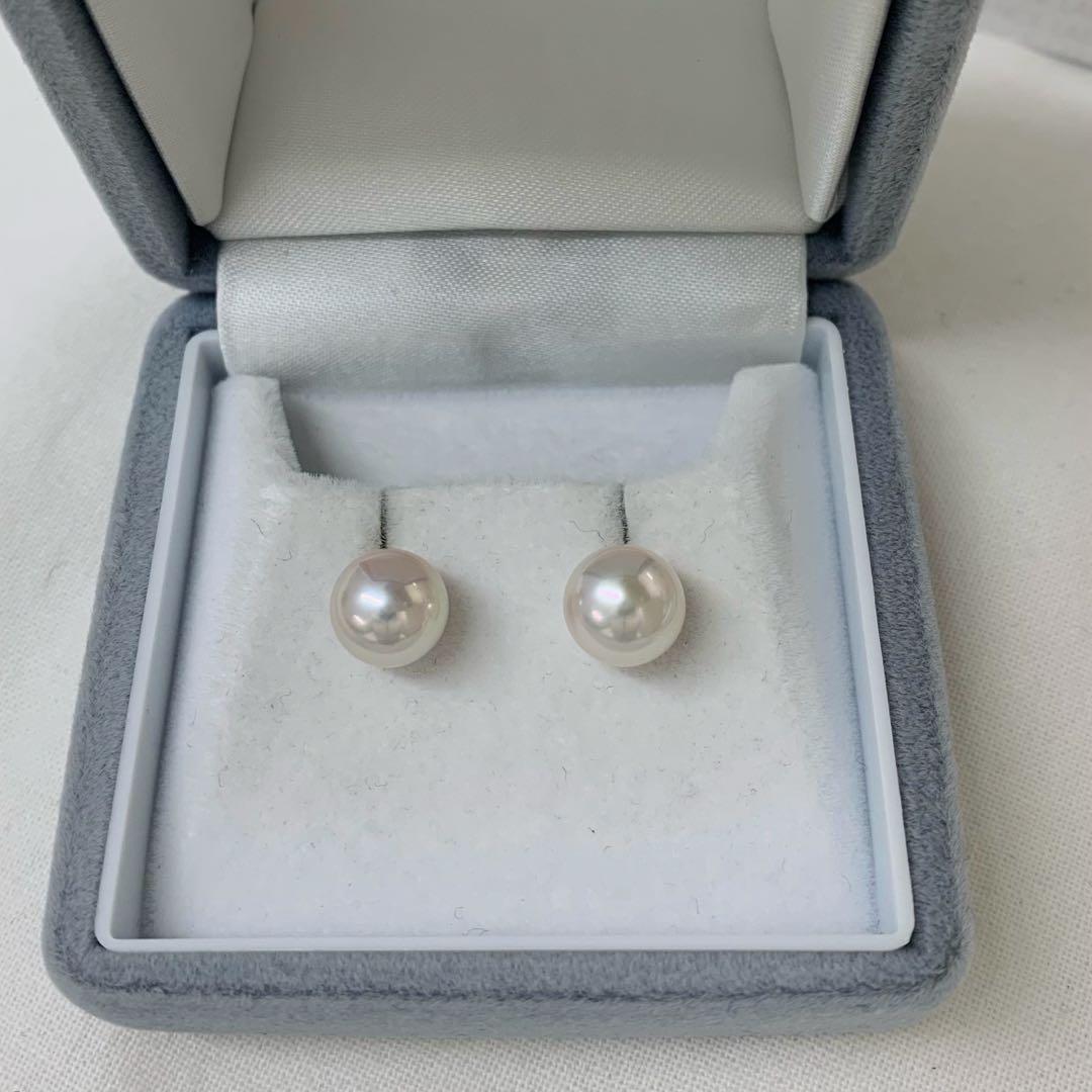 アコヤ最高峰　テリ最強　オーロラ天女　約8.5mm ピアス　冠婚葬祭 入学入園