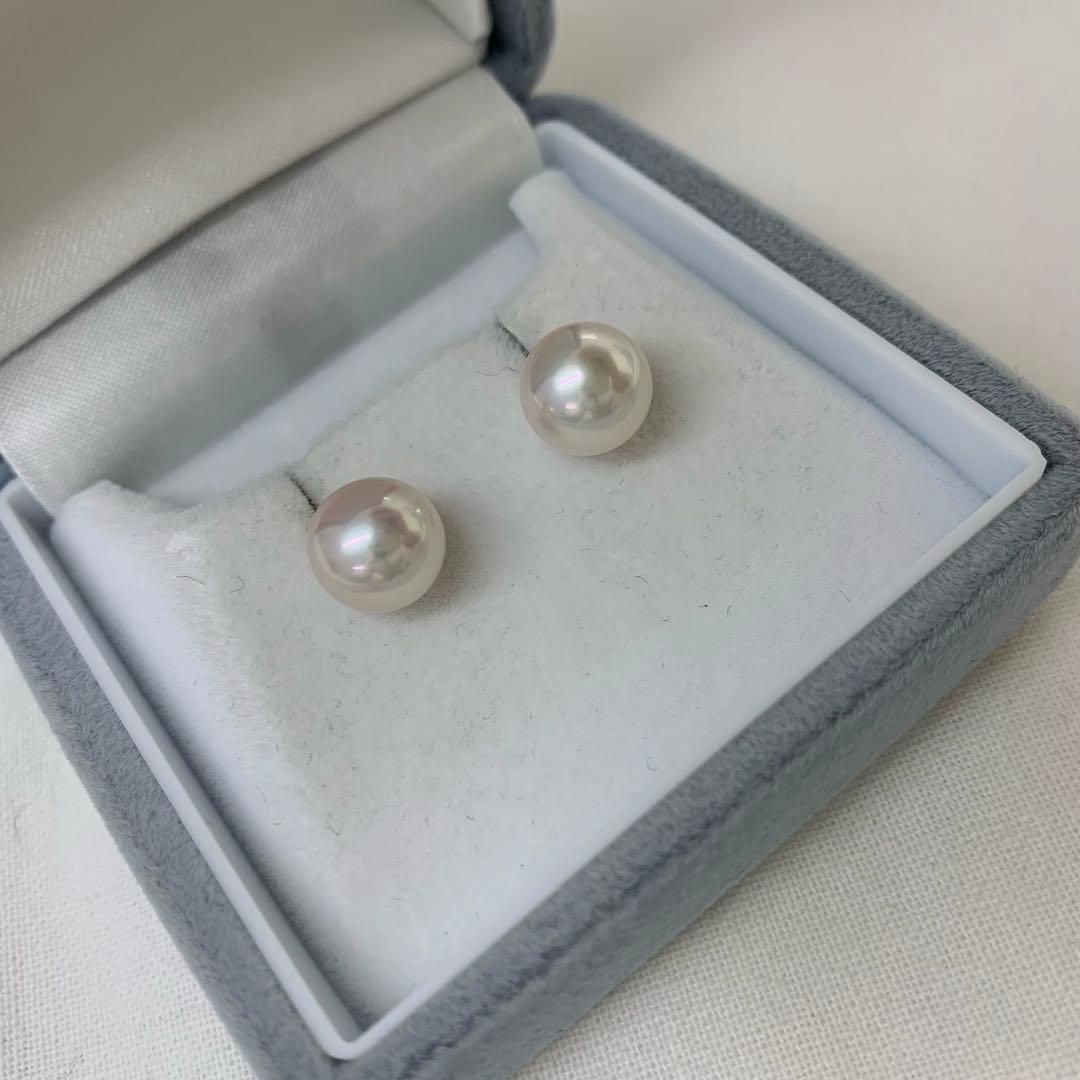 アコヤ最高峰　テリ最強　オーロラ天女　約8.5mm ピアス　冠婚葬祭 入学入園