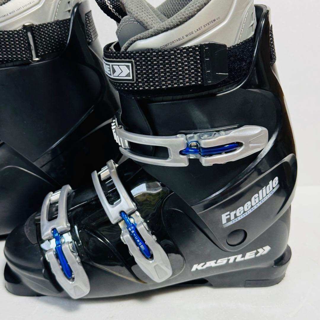 スキー ブーツ27cm27.5cm KASTLE ブラック黒色ブラック初心者