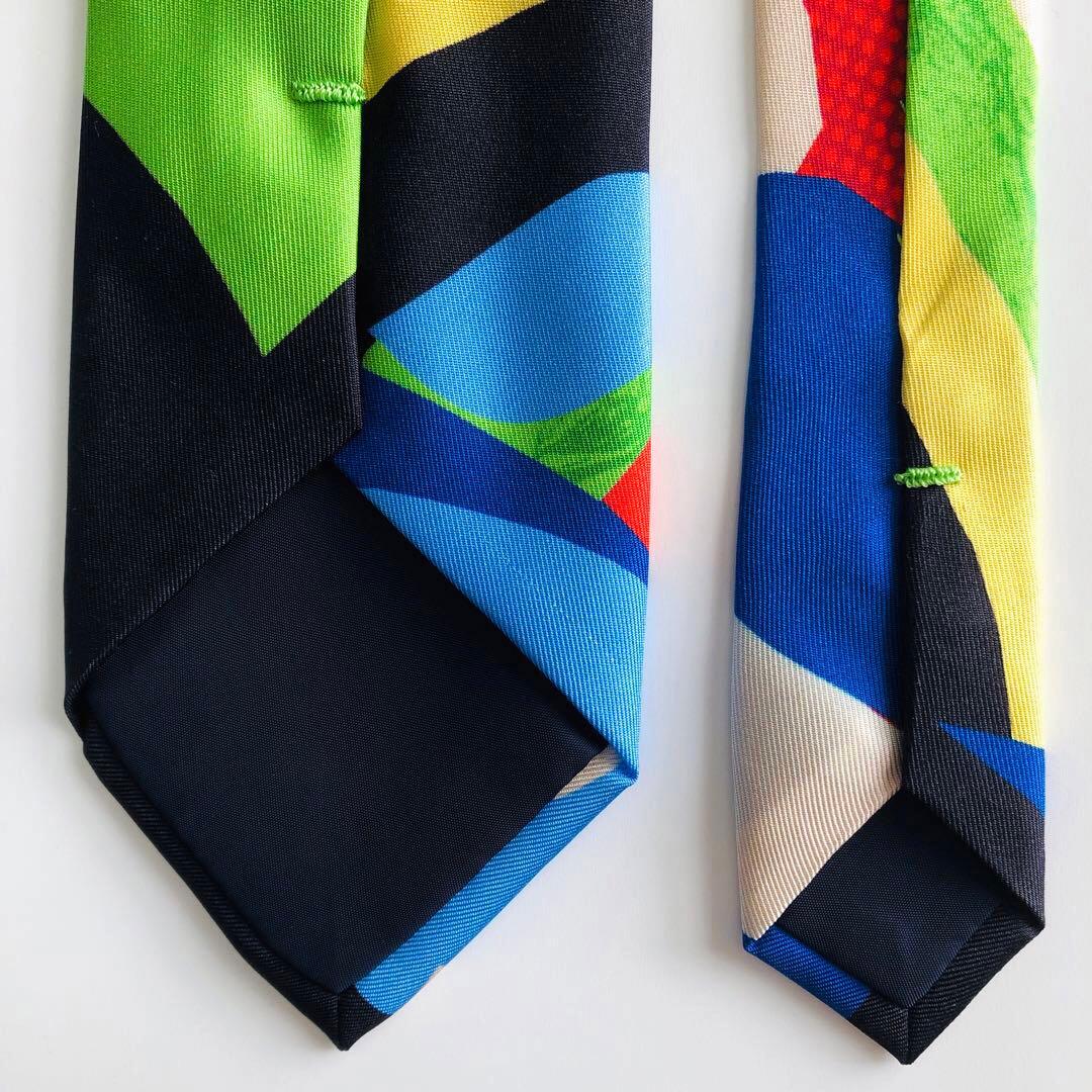 ポールスミス ネクタイ パネル柄 スカイブルー