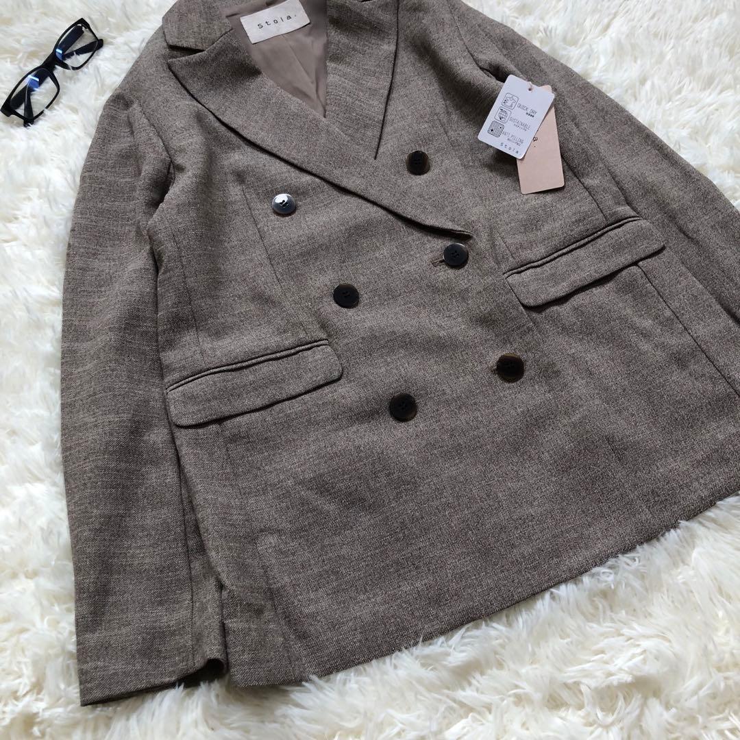 新品タグ付き⭐️ストラ⭐️大人百花掲載ユンナ着⭐️速乾セミピークドラペルジャケット