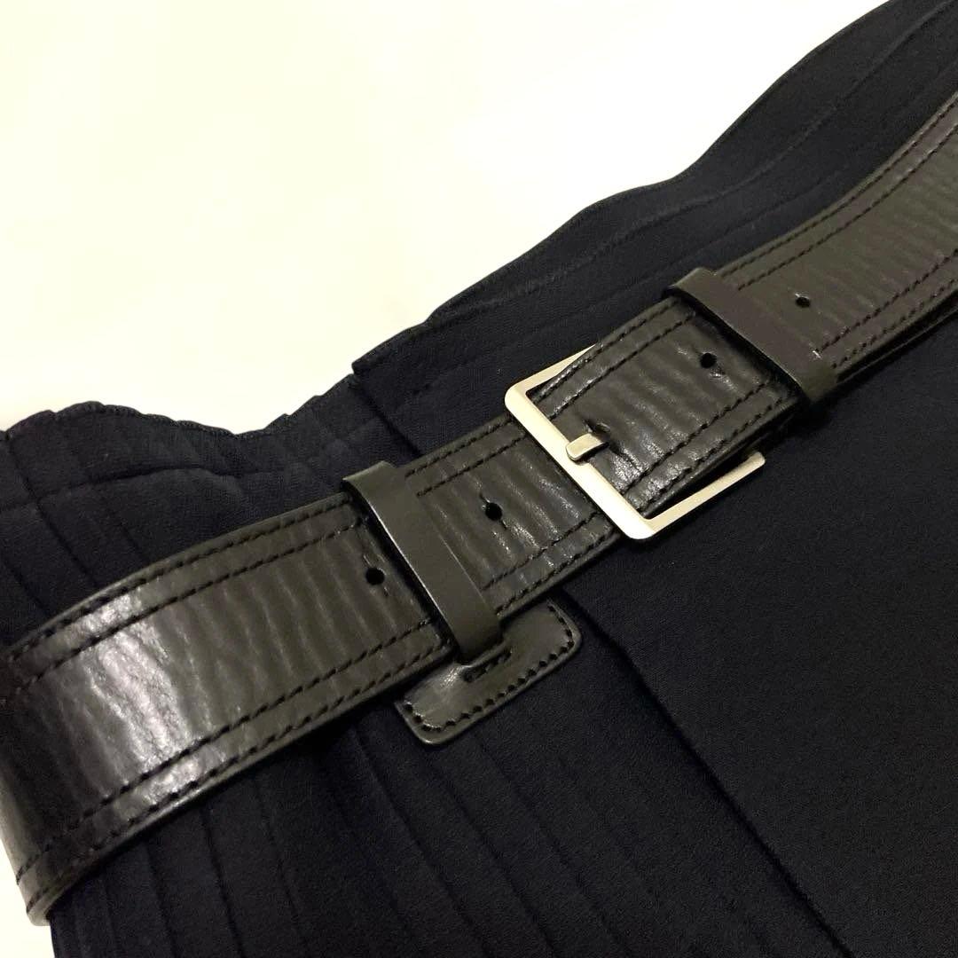 セール✨Christian Diorディオールプリーツミニスカート黒シルクウール